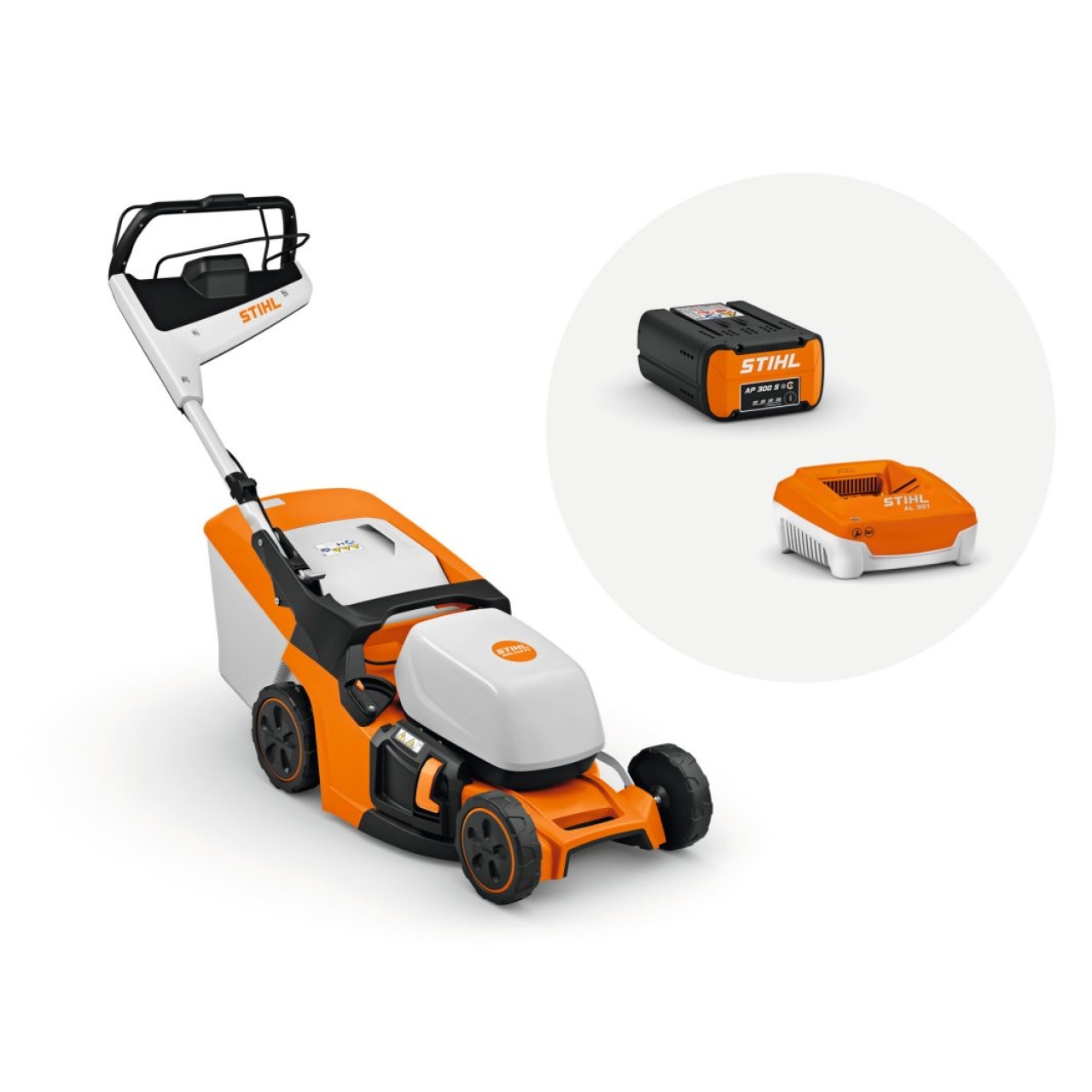 Akku-Rasenmäher RMA 443 PV Set - inkl. Akku AP 300 S und Ladegerät AL 301 - Aktionsangebot – Nur solange der Vorrat reicht!