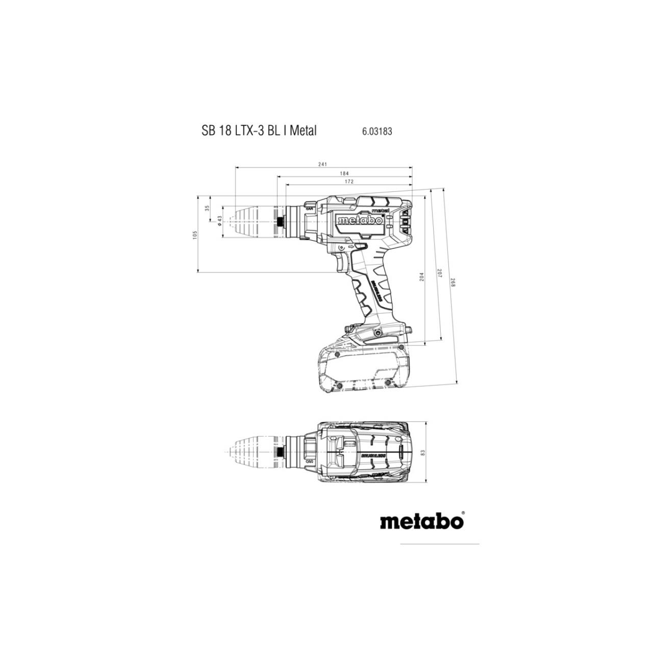 Akku-Schlagbohrschrauber SB 18 LTX-3 BL I Metal - inkl. Akku und Ladegerät